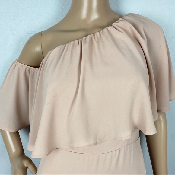 SHOW ME YOUR MUMU PINK ONE-SHOULDER RUFFLE MAXI DRESS - Picture 3 of 13